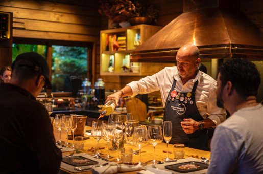 FLAVORS OF THE VILLA - Fine wines, fresh flavors, and live cooking—all at the heart of the kitchen